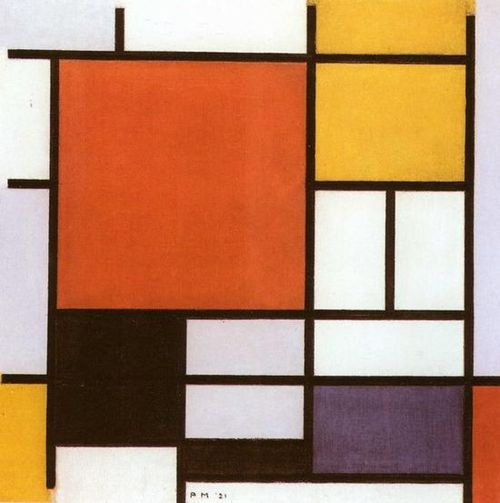 Piet Mondrian "Composition with Red, Yellow, Blue and Black" 1921